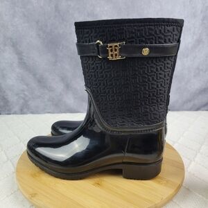TOMMY HILFIGER Rain Boots Womens FLOREDO Size 9M EUC